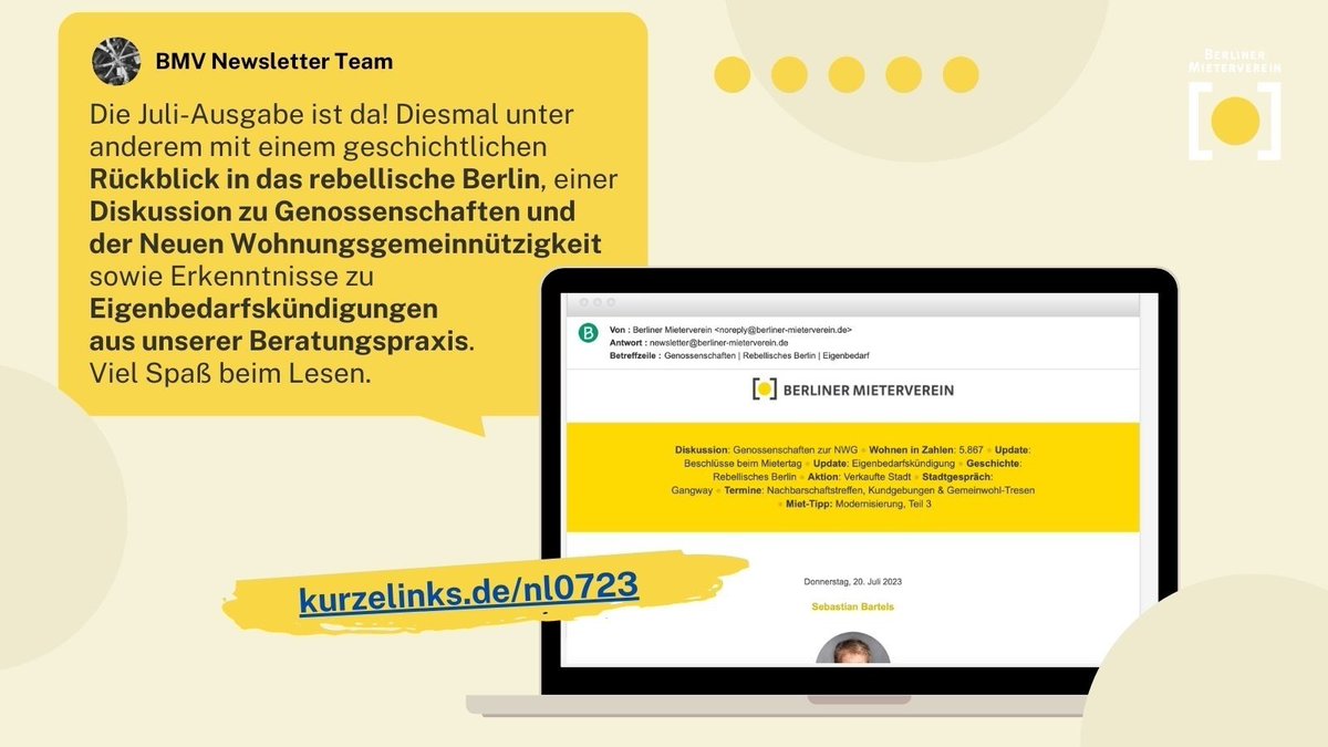 Julinewsletterfüralle: #mietertag #nwg #genossenschaften #eigenbedarf #gangway #aktionmietpreischeckfüralle undvielesmehr. @gangwayev @Genoss_innen @200Haeuser @E3K #BuendnisjungeGenossenschaften @DMBMieterbund kurzelinks.de/nl0723