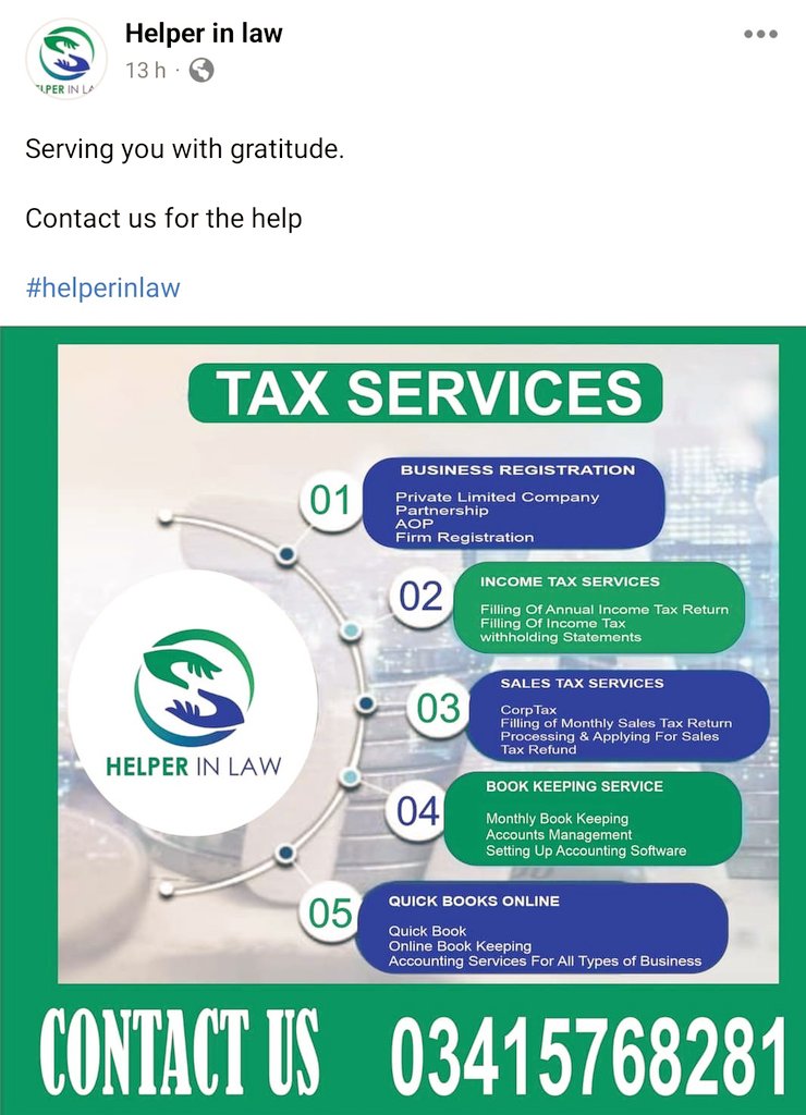NasimSabahet17's tweet photo. Your Lawful Tax Assistant, Ready to Serve.
Feel Free to Reach Out for Tax Returns & Any Taxation Queries
#Helperinlaw
#FBR
#Fileyourreturn
#becomefiller
https://t.co/mYqOGcD0eX https://t.co/FskRJgjlyK