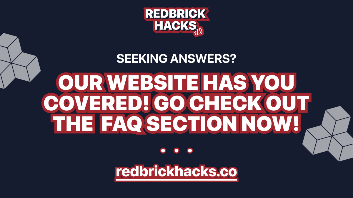 RedBrickHacks's tweet photo. RedBrick Hacks 2023 is coming soon and we canโt wait to see what you create! If you have any doubts or queries, head over to our FAQ page at https://t.co/2sR2uS8MOo and find your answers๐ฏ#RBH2023 #Hackathon #RedBrickHacks #BetterIndia https://t.co/XnvXaig95S