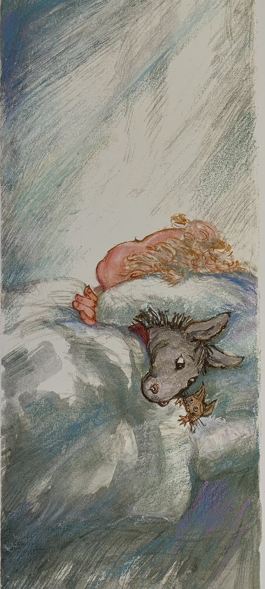 When at last they were safely home again, Minnie laid Rita and Jonadab tenderly in her own bed.
‘Oh Jonadab! How did you get so far from home?’ She whispered ‘Dear Jonadab, dear Rita, how terrible it would have been if I had lost you. ‘

Jonadab and Rita