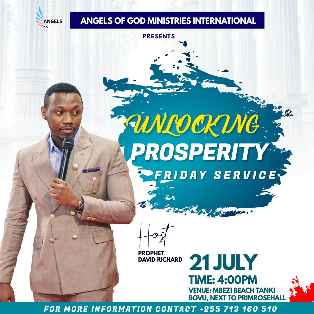 Unlocking Prosperity | Kufungua Mafanikio

Mpenzi naomba ufanikiwe katika mambo yote na kuwa na atya yako, kama vile roho yako ifanikiwavyo.

Beloved, I pray that you may prosper in all things and be in health, just as your soul prospers.

3 Yohana | John 1:2