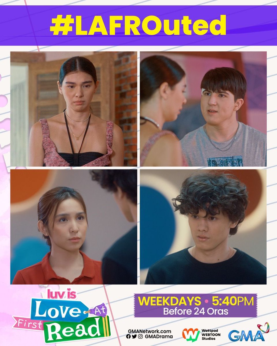 noivcalderon's tweet photo. OMG?! #LAFROuted na ang mga secret, Luvs!

Tumutok na mamayang 5:40 PM sa GMA Network and Kapuso Stream! Check out https://t.co/V8adRP9Wkx on TikTok for more #LoveAtFirstRead updates! https://t.co/VWnQGqM9xp