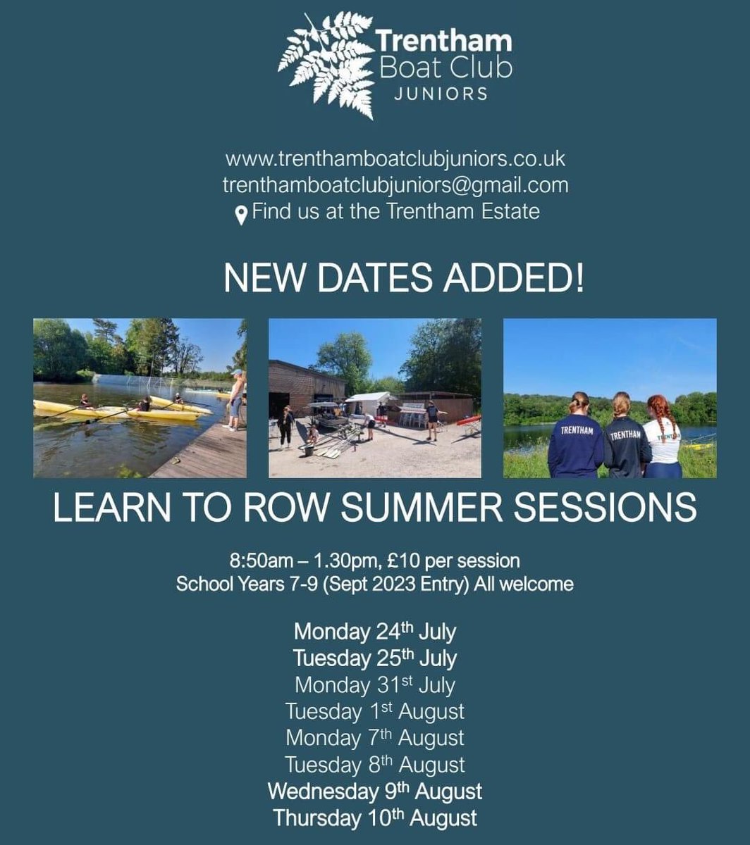 Trentham Boat Club (@trentham_rowers) on Twitter photo ✨️️LTR SUMMER SESSIONS
8.50am - 1.30pm, £10 per session. School year 7 and
Please complete the Google form or email for more information ⏰️
🔗forms.gle/yrwq6eJqYeFnMT…
📧 trenthamboatclubjuniors@gmail.com ✨️️LTR SUMMER SESSIONS
8.50am - 1.30pm, £10 per session. School year 7 and
Please complete the Google form or email for more information ⏰️
🔗forms.gle/yrwq6eJqYeFnMT…
📧 trenthamboatclubjuniors@gmail.com