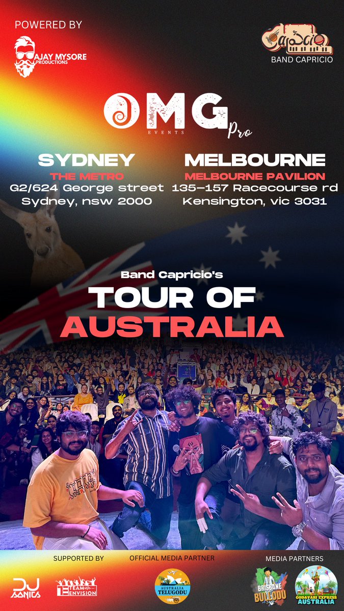 🇦🇺 #bandcapricio #australiatour #sydney #melbourne