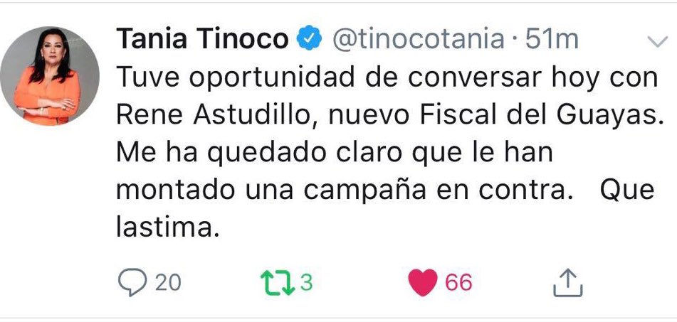 📌Llama la atención que Ecuavisa replique infundíos del perito Meza, cuando en el año 2018 dicha noticia fue rectificada y aclarada ante medios de prensa y la propia FGE y CNJ. “Mis cuentas lícitas”. Ahora entiendo todo es politiquería a favor de ciertos candidatos. En el texto👇