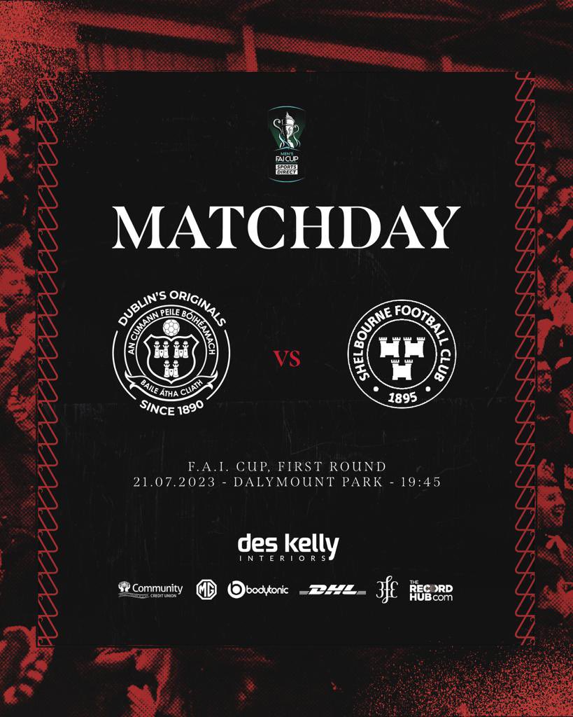 🏆 It's a Dublin Derby in the FAI Cup tonight as Bohemians and Shelbourne meet at Dalymount Park.

🎟️ Des Kelly Stand tickets are available from tickets.bohemians.ie

🎀 #SheWore