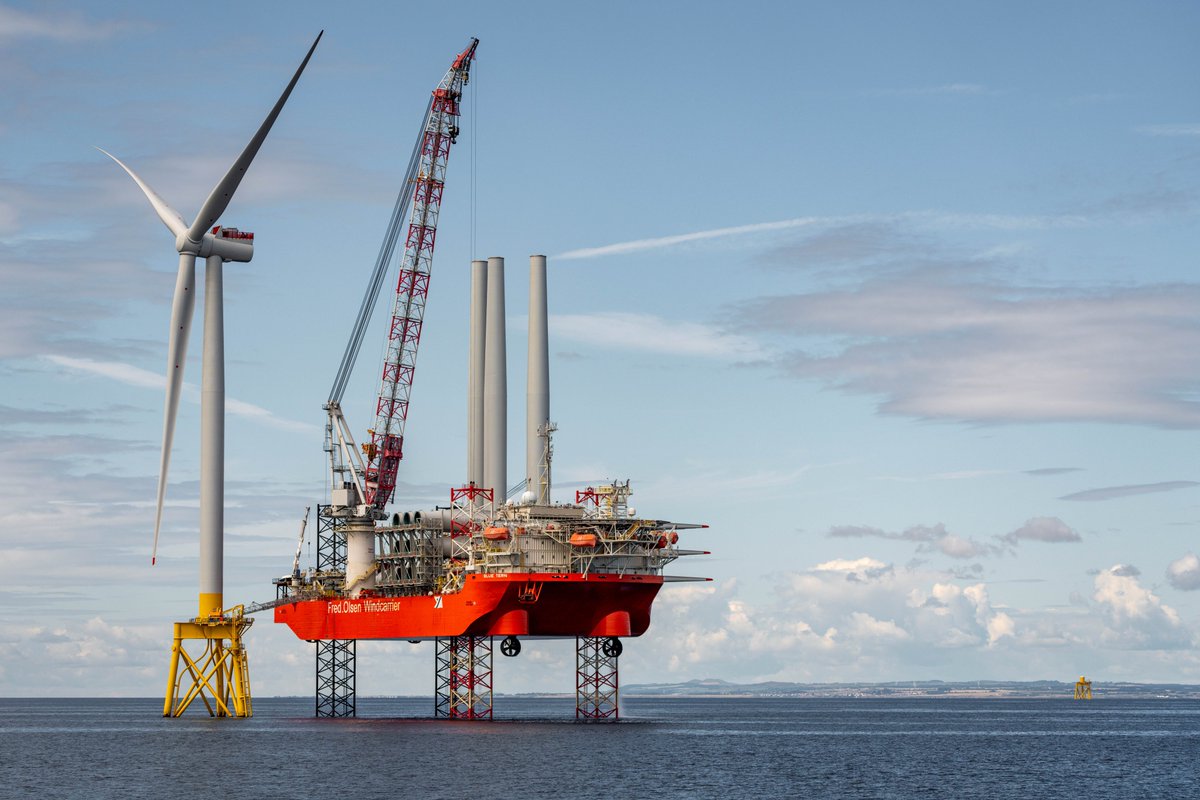 nngoffshorewind's tweet photo. The most momentous milestone yet in the development of the Neart na Gaoithe (NnG) offshore wind farm has been reached with the installation of its first wind turbine at sea.

Read more about this exciting news and look at further images here: https://t.co/xXTwEhhOct 📰🏗️ https://t.co/HL0RrJnkf7