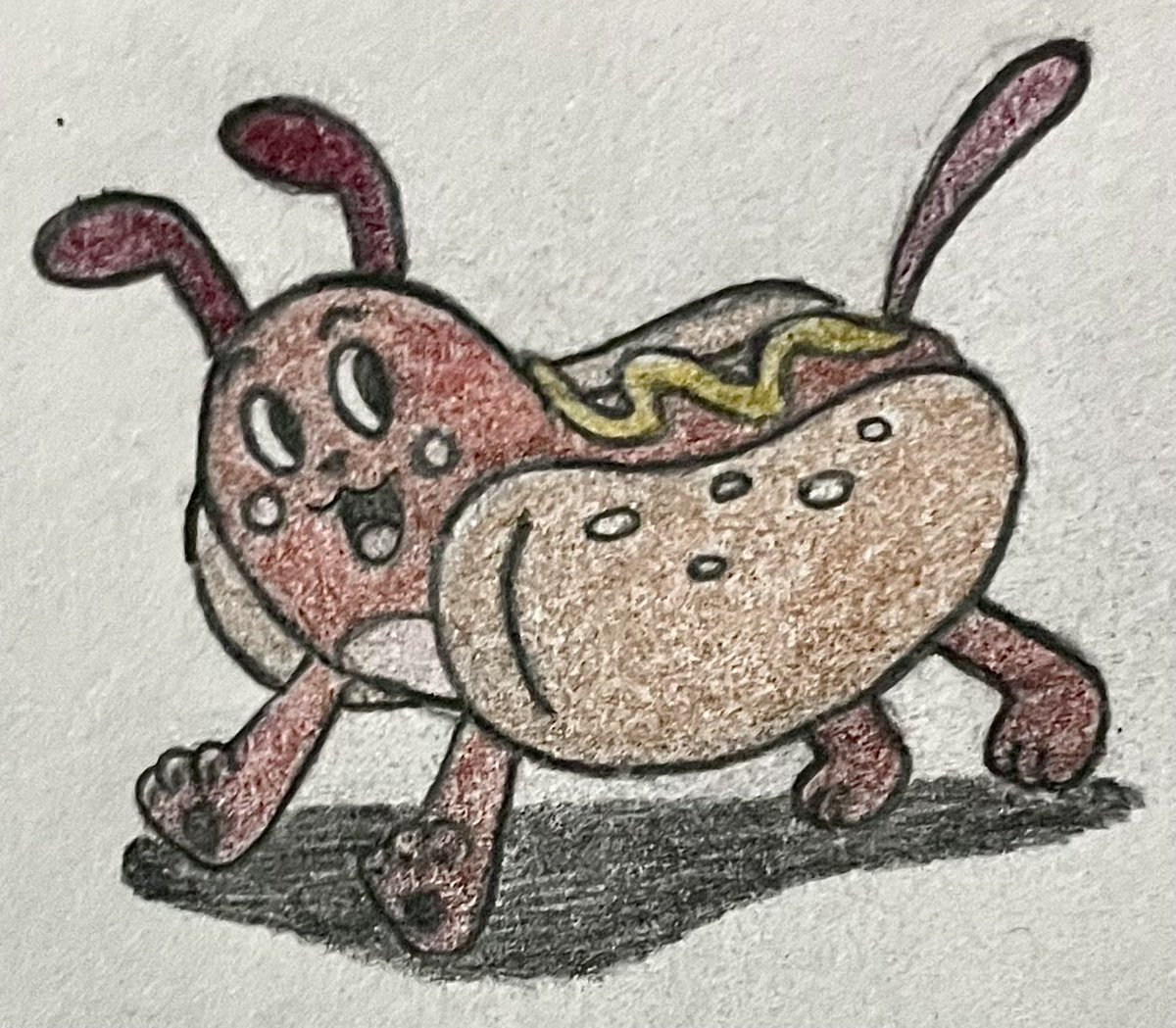 JJSponge120's tweet photo. Draw a (literal) hot dog like this one below and get an exclusive profile badge! Access the tutorial right through here: (https://t.co/d2F0JdYVnX). #DATutorialHotDog #DeviantArt #HotDog #Tutorial #Badge #JJSponge120 https://t.co/PNp1p2XHMK