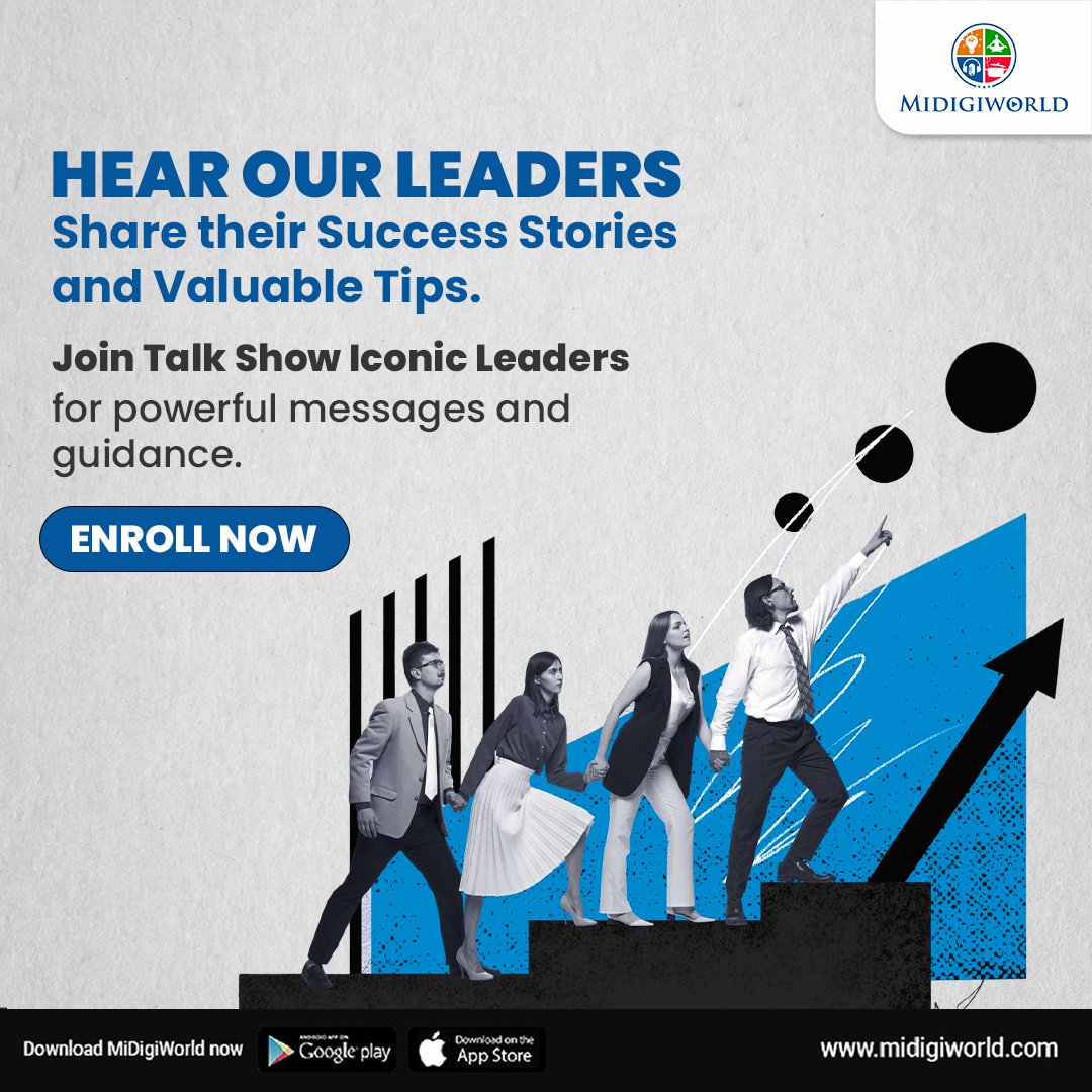 Immerse yourself in the wisdom of iconic leaders! Join our talk show ‘Iconic Leaders’ for inspiring success stories and valuable tips.
Enroll now!
midigiworld.com
#MDW #business #marketing #newlaunch #workfromhome #motivation #success  #Elearning #lifestyle #MidigiWorld