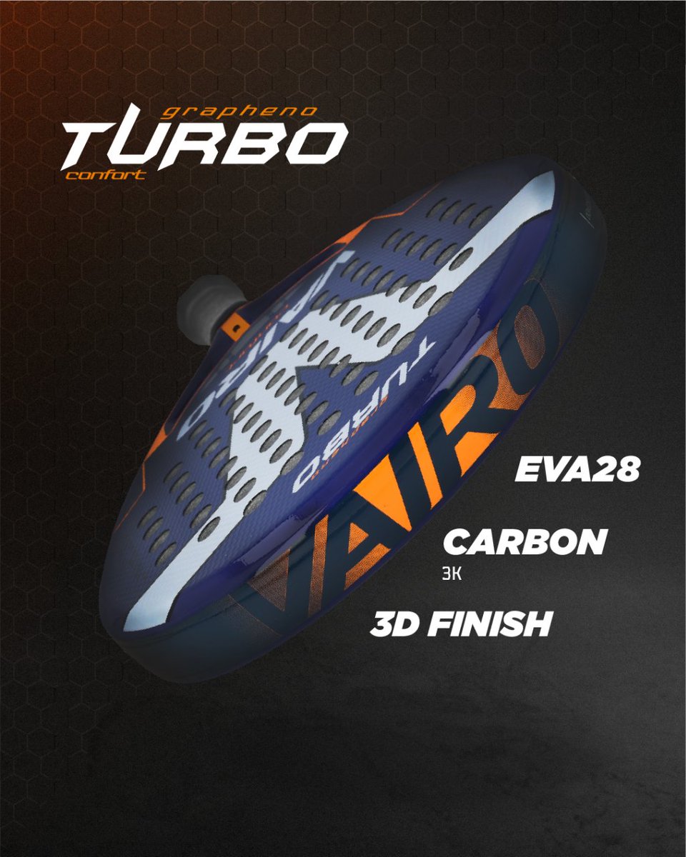 vairo_padel's tweet photo. 🎾🎉 We are pleased to introduce you to the Vairo Turbo Confort 2023, a racquet created with the perfect combination of #Technology, #Innovation, and #Perfection. 

#vairopadel #iconicpadeldevelopers https://t.co/VQ53ielXKH