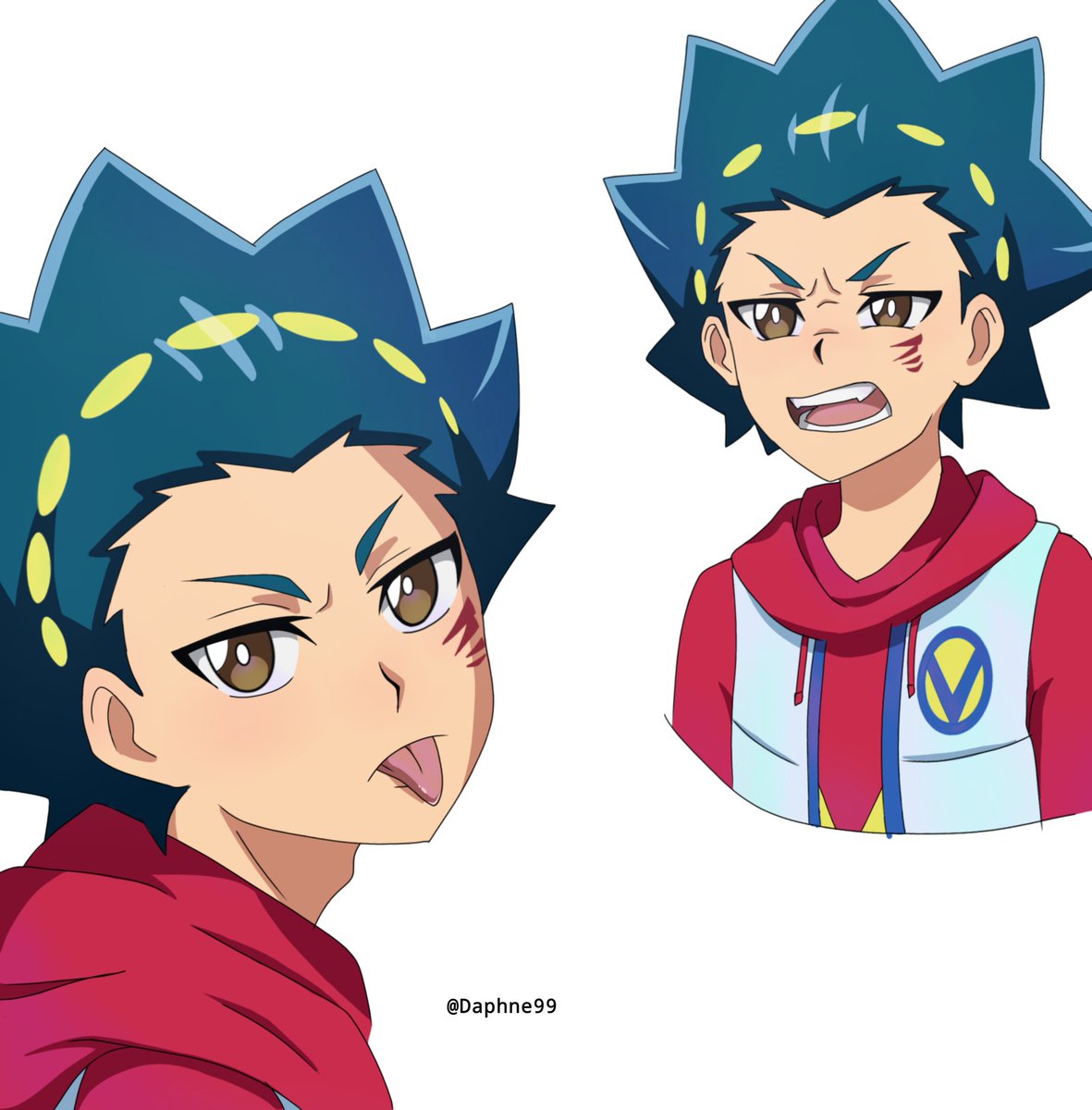 Daphne99's tweet photo. Ya no me funcionó bien el ibispaint por este dibujo 😅😅

Tenía ganas de dibujar a Valt así que aquí está. 
#Beybladeburst #Valtaoi https://t.co/dTLtuEB8lR