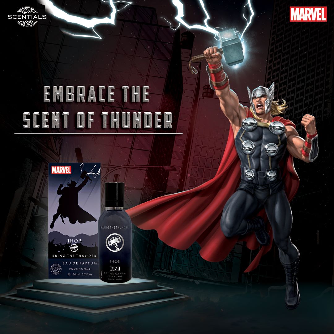 Bring the thunder, be worthy, and possess the power of Thor with the superhero range by marvel. ⚡💪 Shop Now 🛒 (Link in Bio) #perfumes #deodorants #fragrancesformen #marvel #thor