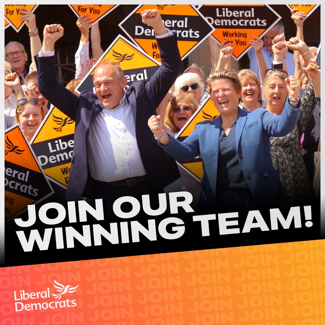 LibDems's tweet photo. If you're just joining us, we have won a phenomenal victory against the Conservatives in Somerton and Frome.

Join our winning team today: https://t.co/vA8HtwNoHf https://t.co/S8WUXq49MA