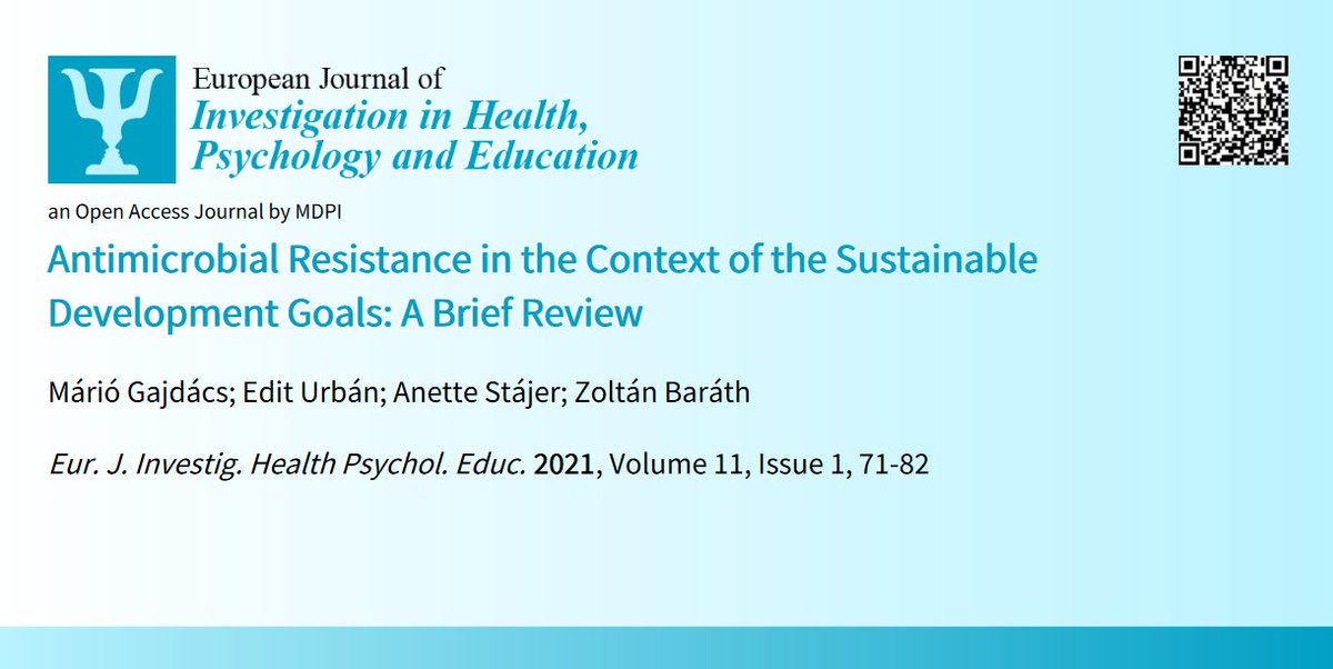 😍🥳Welcome to read👉#highcitation #featurepaper📜'#AntimicrobialResistance in the Context of #SustainableDevelopmentGoals: A #BriefReview' by🧑‍🎓@GajdacsMario et al.:📍mdpi.com/2254-9625/11/1… #antibiotics #MDR #SDGs #poverty #globalhealth #healthpolicy #COVID19