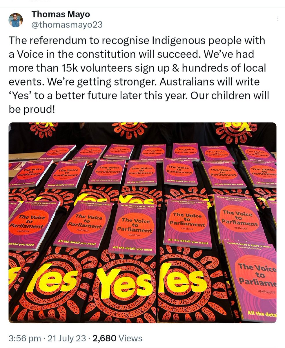 PiantaChris's tweet photo. @news_australian I feel about this that I will #voteyesforthevoice https://t.co/nxuyePWvqd