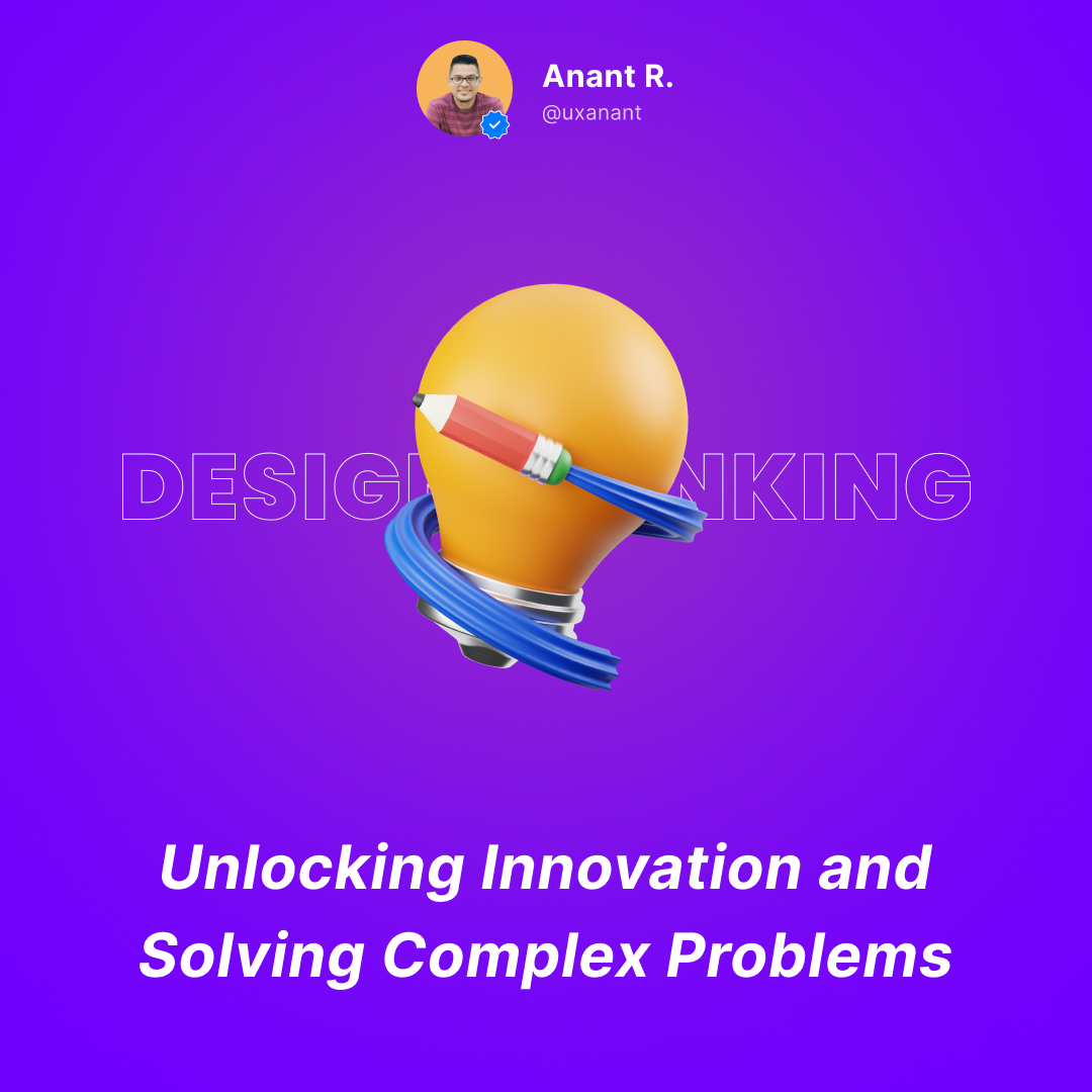 uxanant's tweet photo. Unlock innovation with a fresh perspective! As a problem solver in the world of design, embrace complexity, and create meaningful solutions that make a difference. 
#Innovation #ProblemSolver #DesignThinking #CreativeSolutions #uxanant https://t.co/Du1RMJ33hV