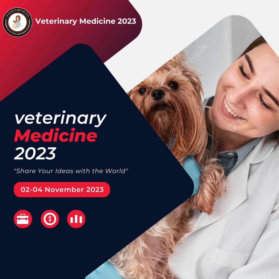 Veterinary2023's tweet photo. 📷 Calling all passionate veterinarians and animal health enthusiasts! 📷
Join me at Veterinary Medicine 2023 in Amsterdam, Netherlands on Nov 02-04, 2023!
📷 Immerse yourself in cutting-edge research and advancements in animal care.
website: https://t.co/pLrWoktyPn https://t.co/41fyZGuyWU