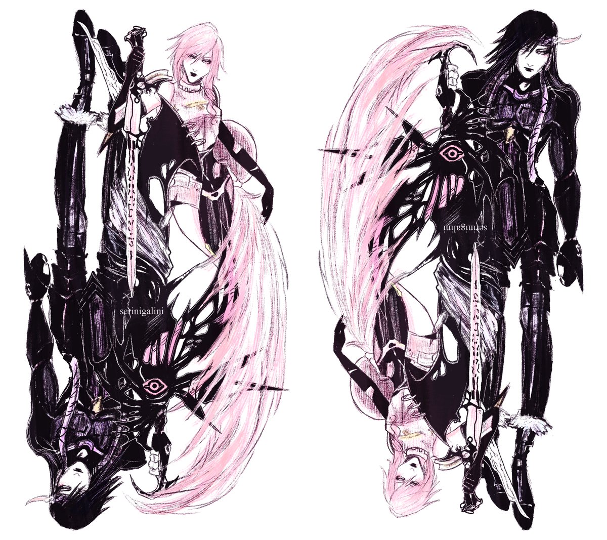 serinigalini's tweet image. Caius &amp;amp; Lightning #FF13
