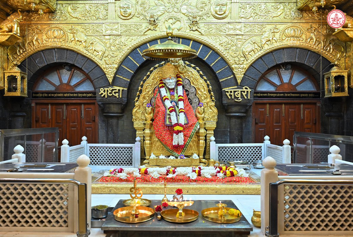 SSSTShirdi's tweet photo. *!! ॐ साई राम !!*
*श्री साईबाबा संस्थान विश्वस्त व्यवस्था,शिर्डी*
*!! ॐ Sai Ram !!*
*Shri Saibaba Sansthan Trust, Shirdi*
≈≈≈≈≈≈≈≈≈≈≈≈≈≈≈≈≈ 
*आरती :-माध्यान्ह आरती* 
*शुक्रवार २१ जुलै २०२३*     
*Aarti :-Madhyan Aarti*
*Friday 21 July 2023* https://t.co/s8D2tBPv1F