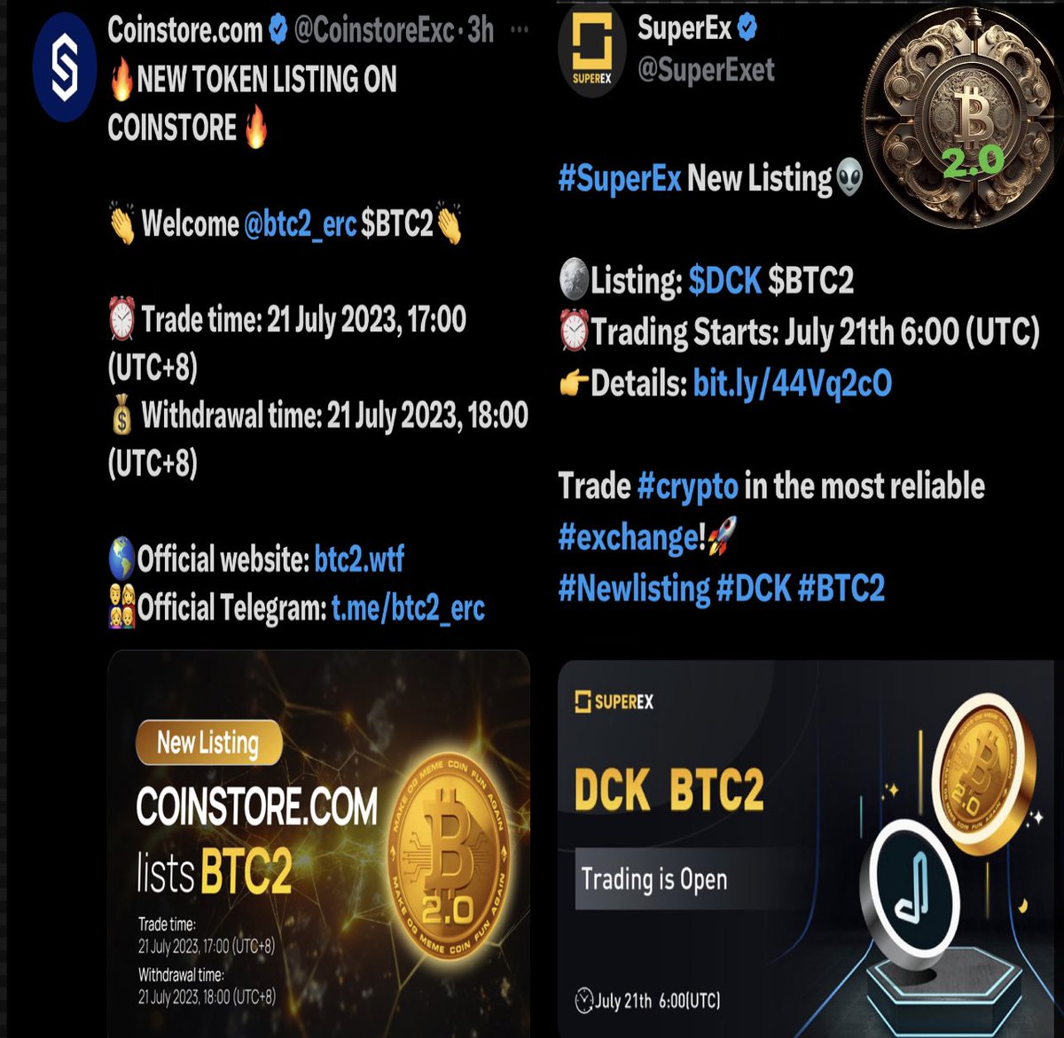 mrBB32's tweet photo. stack your TOKENS  bc we have 2 NEW LISTING coming today with times below 📈 road to $1 coming

@btc2_erc <—main page 🚀
#BTC2 #BTC2ARMY #bitcoin2 https://t.co/G0dPyHrk8B