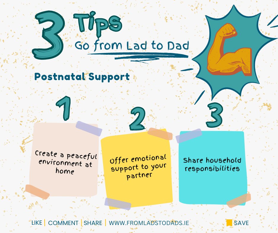 Attending Postnatal Support classes helps us learn and grow as dads. 

👨‍👧‍👦 Visit fromladstodads.ie to connect with like-minded dads, share stories, and find support on this incredible journey. 

#FromLadsToDads #DadsSupportingDads #Fatherhood #PostnatalSupport #DadLife