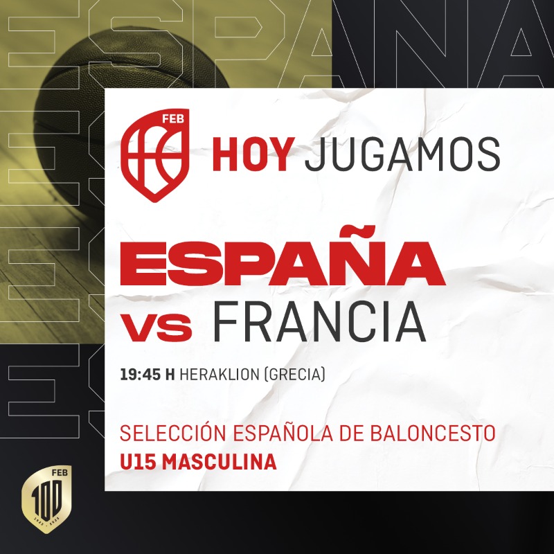 BaloncestoESP's tweet photo. El título del Torneo de la AMISTAD en juego 🏆

#U15F 🇪🇸
🇪🇸🆚🇫🇷 ⏰ 15:15 h

#U15M 🇪🇸
🇪🇸🆚🇫🇷 ⏰ 19:45 h

📺 Youtube @HellenicBF 

#SomosEquipo