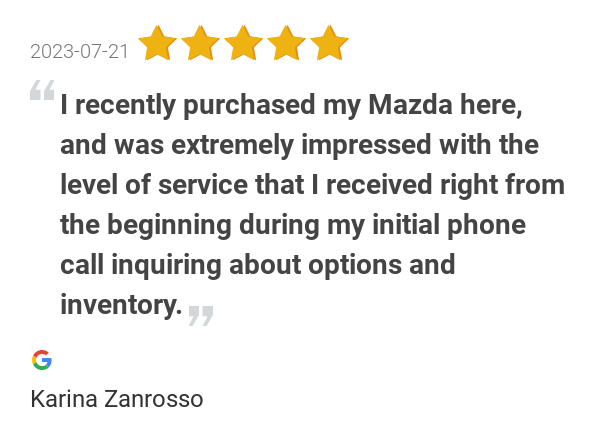 MorreyAutoGroup's tweet photo. New 5.0-star Review: "I recently purchased my Mazda here, and was extremely impressed with the level of service... https://t.co/cYEvFkjqIc