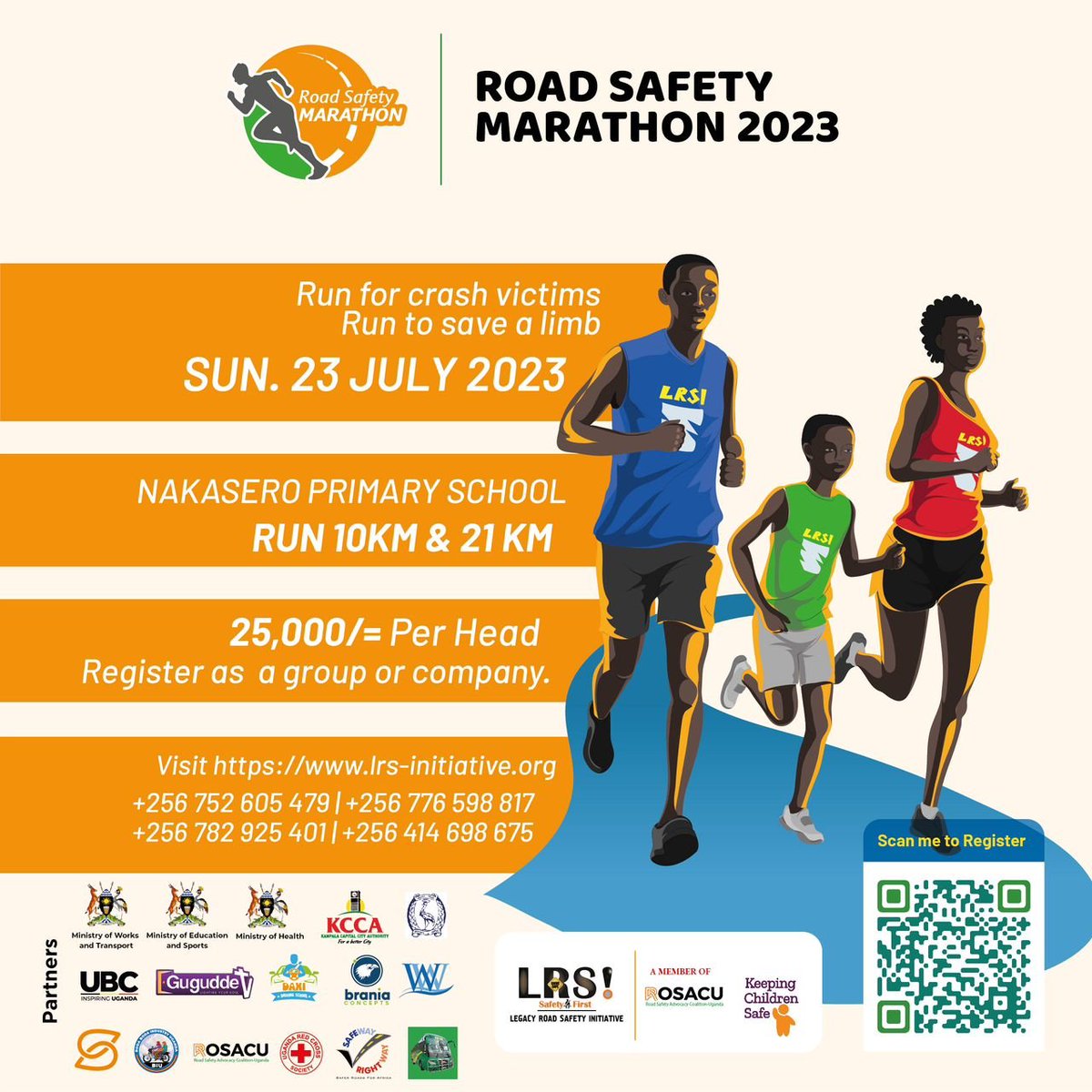 The Road Safety Marathon is on this weekend, 23rd of July as we #RunToSaveALimb #RunForCrashVictims