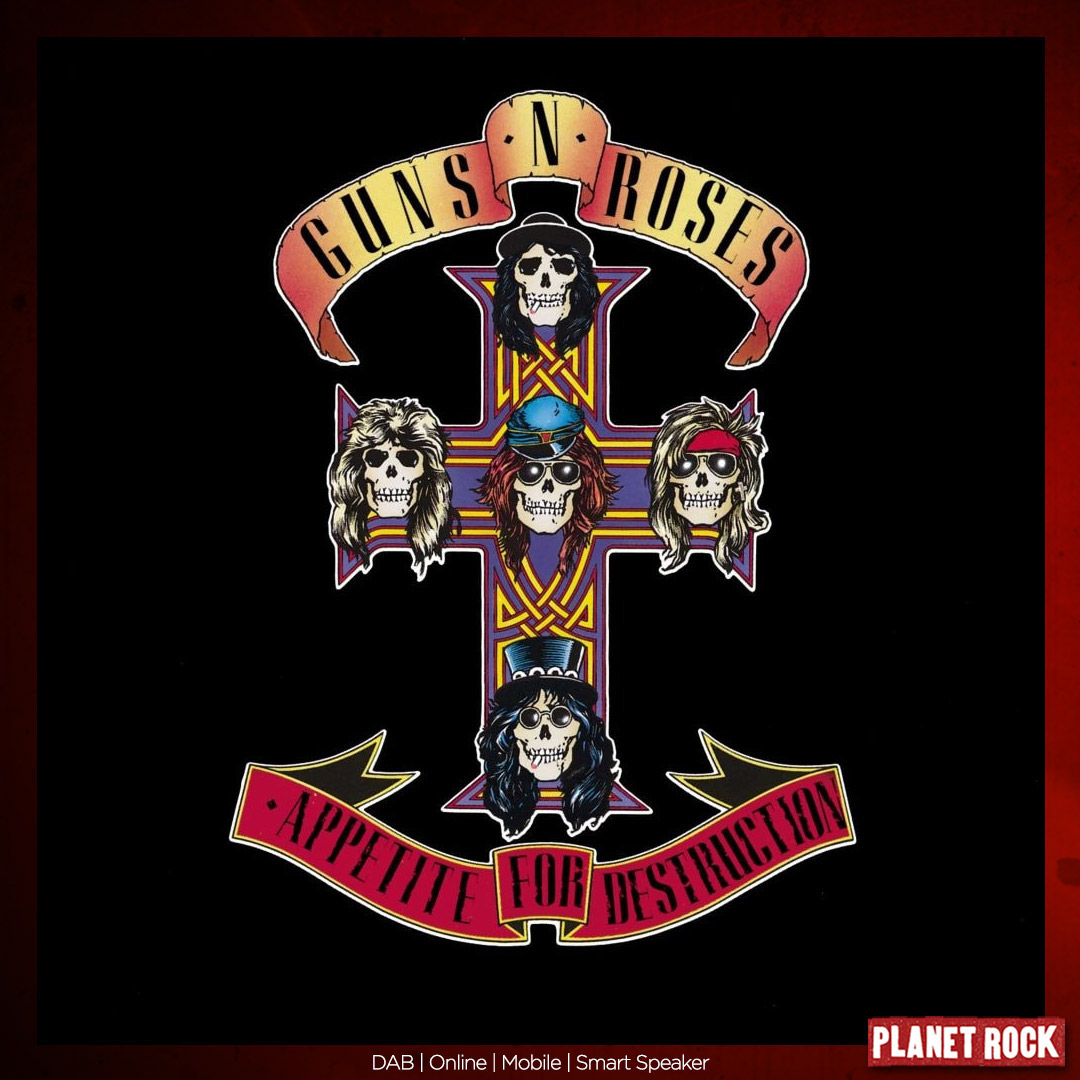 PlanetRockRadio's tweet photo. Favourite song on Appetite For Destruction? 
36 years ago, @gunsnroses unleashed their debut studio album upon the world, and the course of rock music was changed forever https://t.co/uyyvs2WhAh