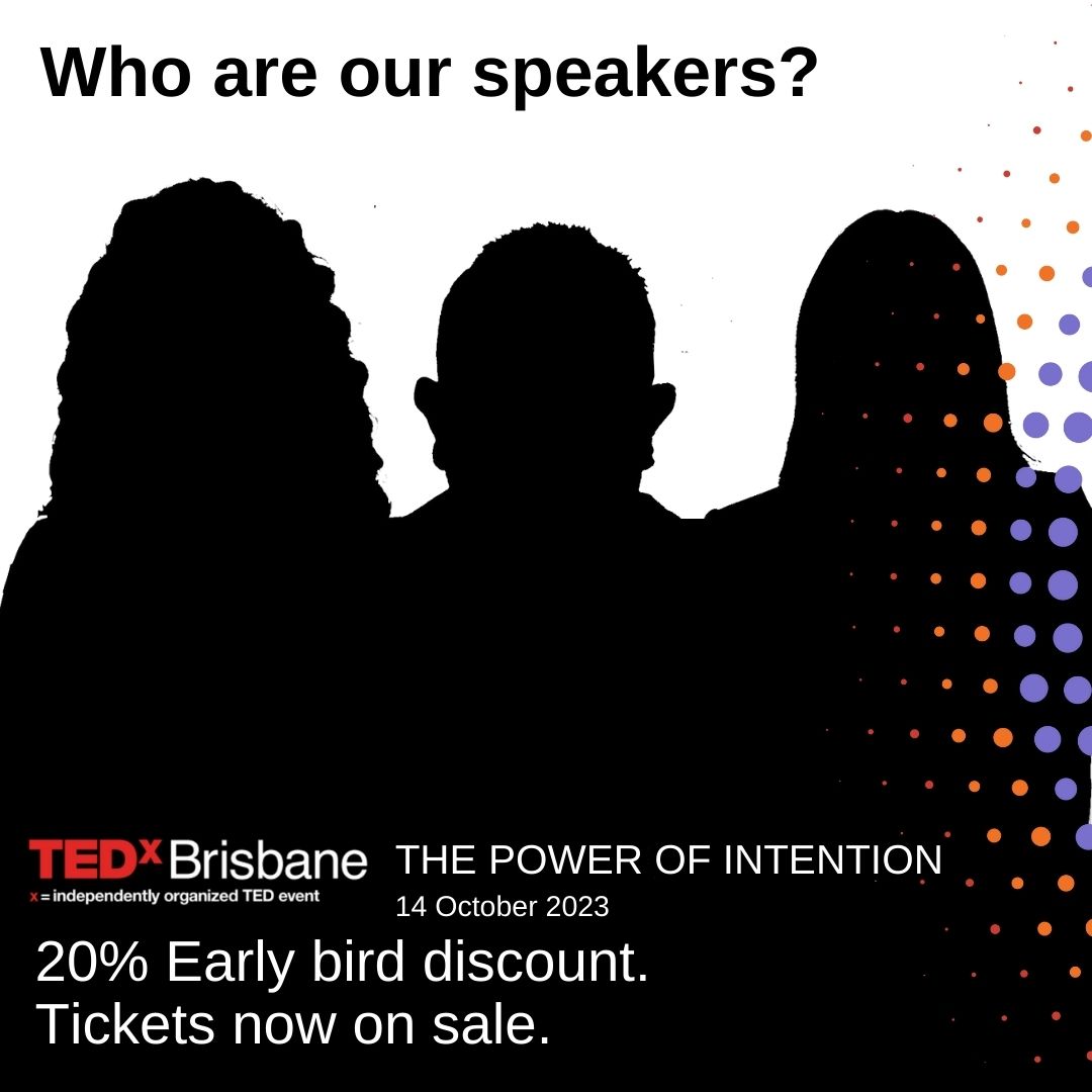 See our latest speaker announcements for #TEDxBrisbane and make sure to grab your early bird tickets - 20% off! events.humanitix.com/tedxbrisbane-2…  #TEDx #TEDtalk  #Brisbane #VisitBrisbane