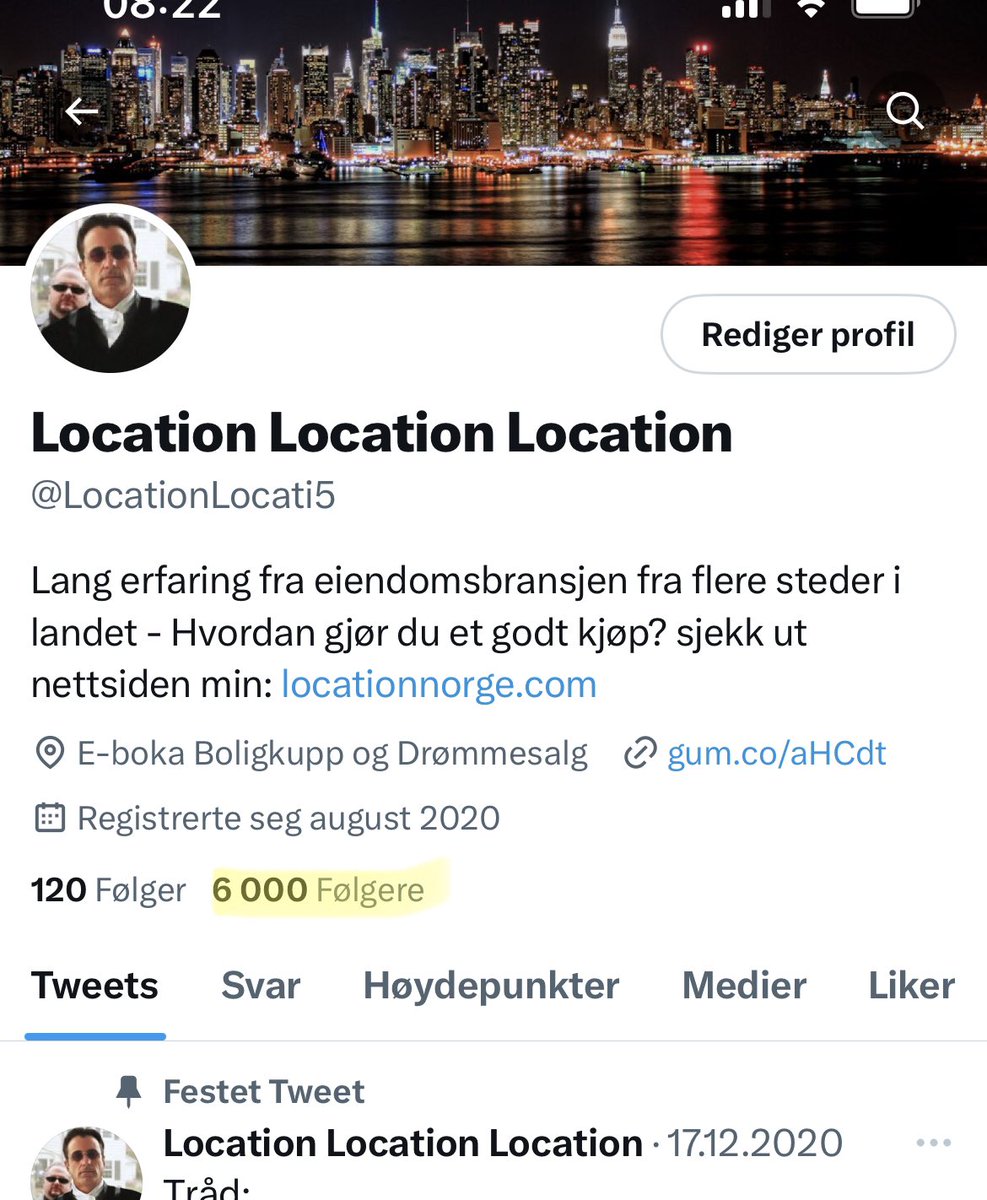 LocationLocati5's tweet photo. 6000 følgere! 😍🙏

Startet denne kontoen for 3 år siden og har hatt mye glede av det siden 😀

Feirer med å gi bort 3 eks av min e-bok om bolighandel (se lenken under) 🏡

Retweet denne tweeten og følg min konto for å delta i trekningen! Trekkes imorgen

https://t.co/JSdEsi3wAQ https://t.co/HWYefNKVnH