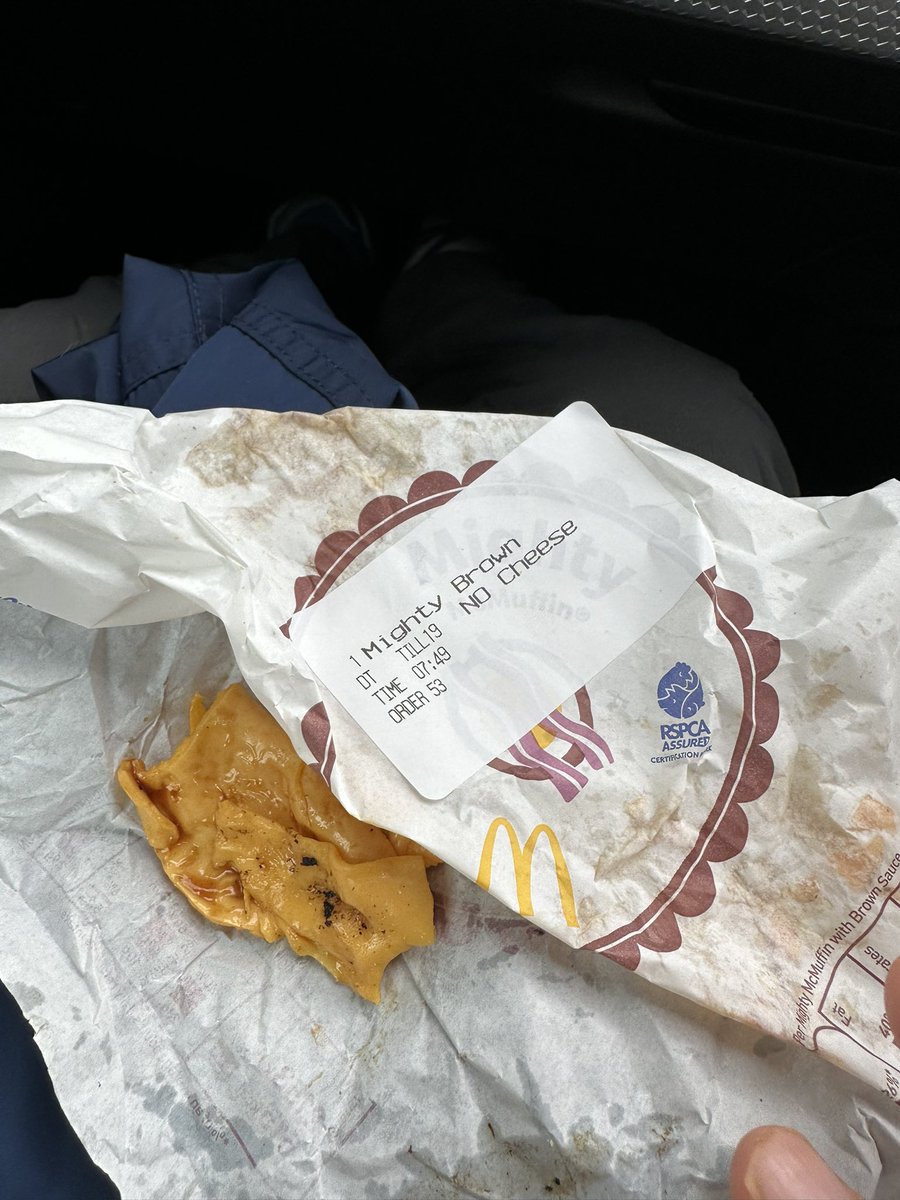 IanAJones77's tweet photo. Thanks @McDonaldsUK. Yes that is the cheese I had to pick off my breakfast despite ordering it without. https://t.co/7UeyxfaOYg