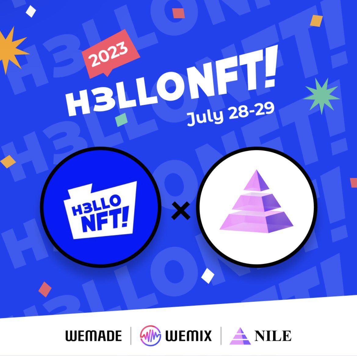 🎁<a href="/hellonft_live/">HELLO NFT!</a> Ticket Event🎫🎁

작년 6월에 성황리에 진행되었던 Hello NFT가 올해 7월 28-29일에 나일과 함께 합니다! 

함께 하고 싶은 분을 태그하고 리트윗 해주세요‼️

📍총 당첨 티켓 수 : 10장 (1인 2매)
📍당첨 발표 : 7월 24일 오후 6시

#HELLONFT , which was a huge success in June