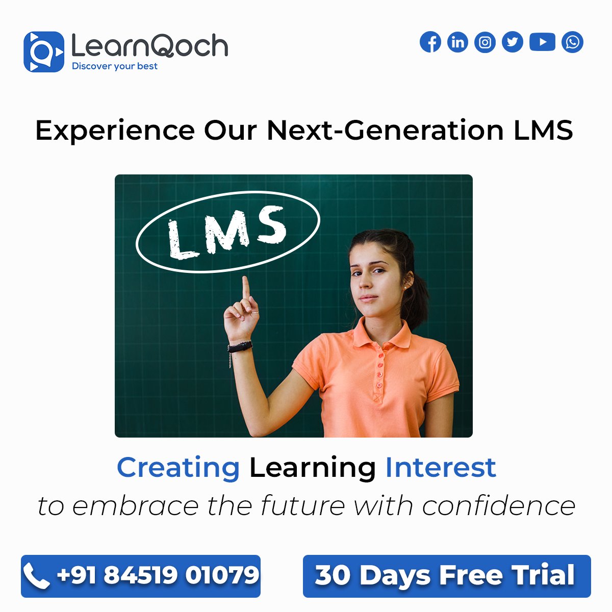 Experience Our LMS like no other, designed to create a genuine interest for learning. Let us ignite curiosity to embrace the future with unshakable confidence. Join us on this transformative journey today! 🌐📚 #EdTech #NextGenLMS #EmpowerEducation