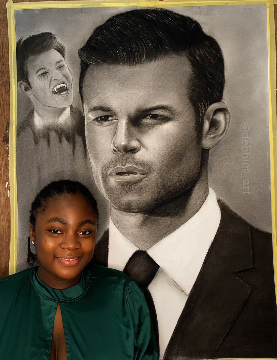 iamdebbieart's tweet photo. My name is Deborah Agali ,pencil Artist from Nigeria ,I made this pencil portrait of @danieljgillies been a fan of him when he played the role of Elijah Mikaelson in The Originals and Vampire Diaries…please kindly retweet hopefully he sees it🙏🏾 https://t.co/BYwQEUkPtP