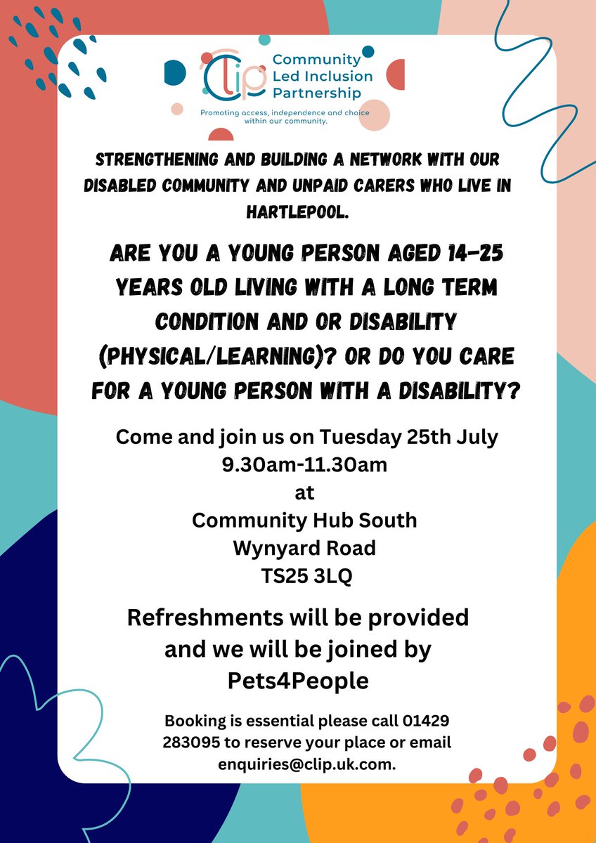 Young People in Hartlepool, we want to hear from you!! Have your voice heard. Join us on Tues 25th July #onecommunityathousandvoices