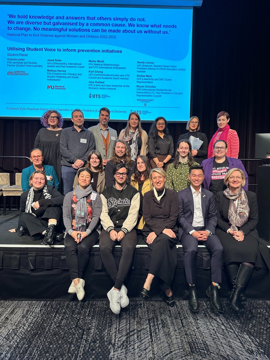 At UA’s Communities of Practice workshop in Melbourne yesterday. 
Thank you to all the speakers, especially the nine-strong panel of students, who shared insights and approaches to combating sexual harm on campuses. Our new good practice guide is available online.