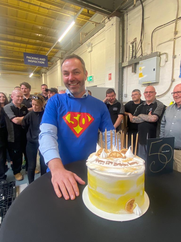 We’re always ready to celebrate those special occasions and eat some delicious cake at IPC Mouldings!
 
We are delighted to wish our Graeme Bennett a very very happy 50th birthday today! 
 
Have a great day, Graeme!