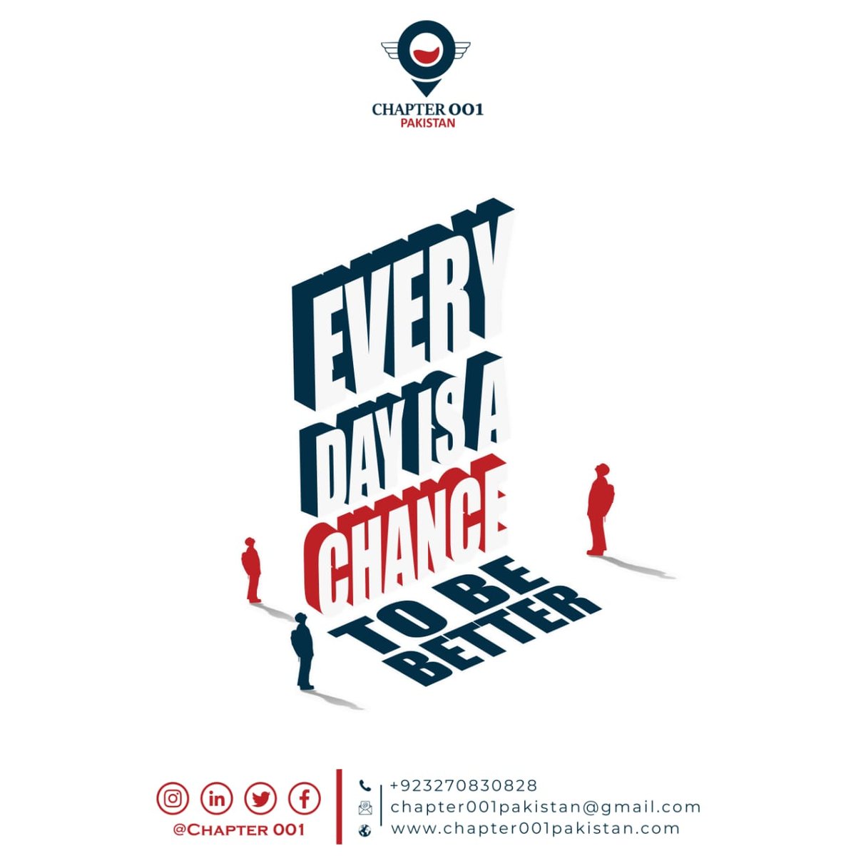Chapter_001Pak's tweet photo. Everyday is chance to be better, Work on your skills and fulfill your desires consistently.
Be first to grasp the wonderful career opportunities.
Contact us anytime!
#newday newhopes #newchance #fulfilldreams #buildcareer #chapter001 https://t.co/GxwVlohkhW