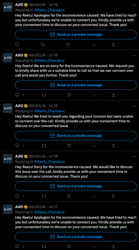 Reetu_Chandana's tweet photo. @AJIOLife You lying pieces of crap! I'm tired of your jokes. Don't ask my timeslots. I told you to call me anytime. I am available to take your call NOW!!!! https://t.co/loY86s206a