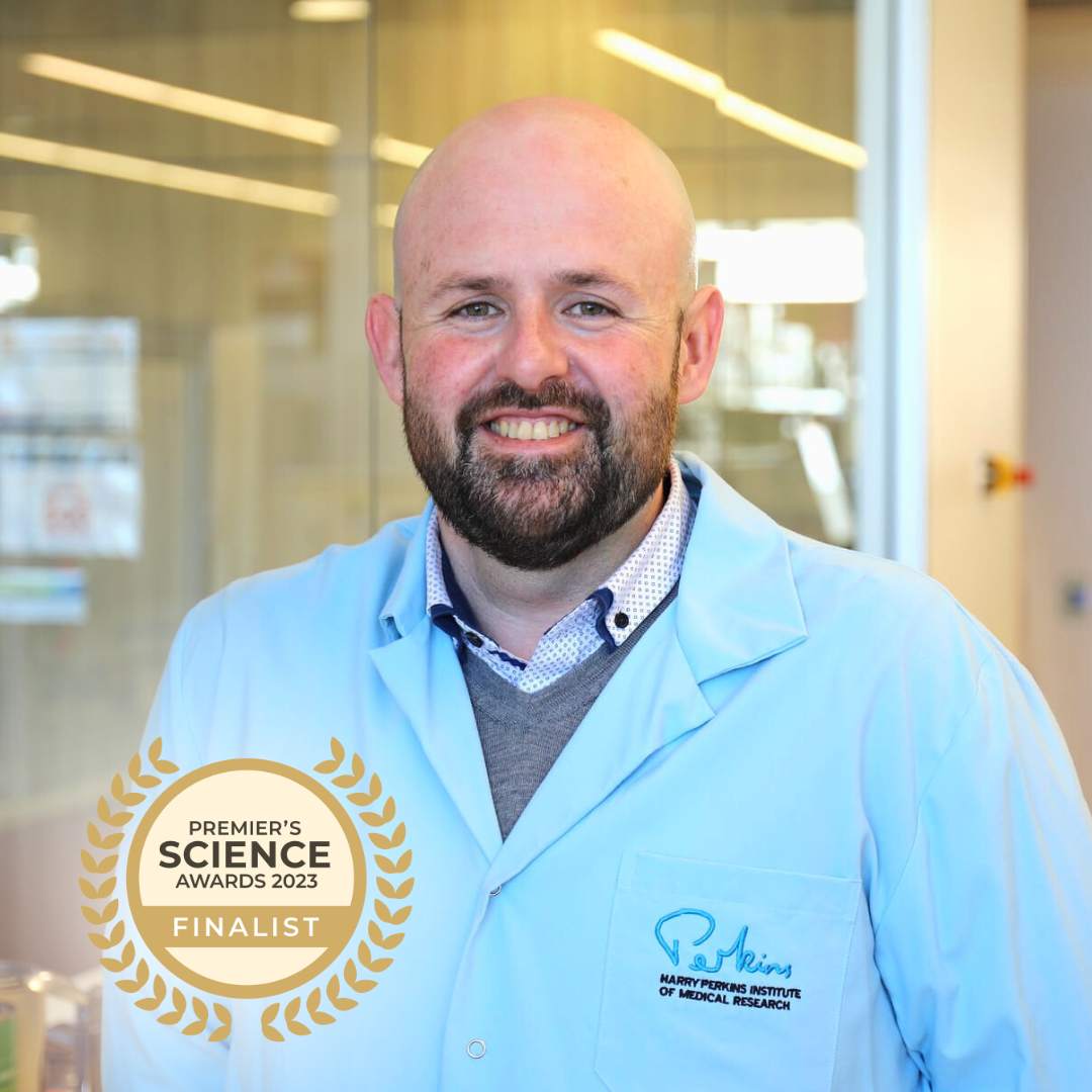 Congratulations to Dr Kieran Mulroney who has been selected as a finalist for the Early Career Scientist of the Year Award in the 2023 Western Australian Premier's Science Awards! Read about Kieran's work here: perkins.org.au/lifesaving-aus…