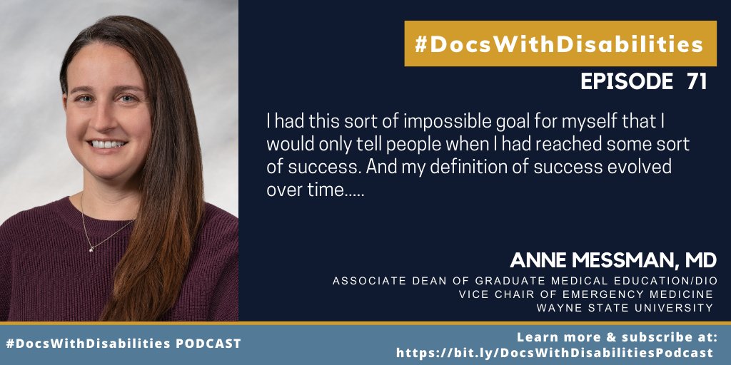 Episode 71: It took becoming a #DIO for this physician with #MS to finally disclose. In an #ableist setting, the fear of being perceived as gaining an advantage is very real. 

Listen or read along: bit.ly/DWD_Podcast_Ep…

#GME #Accommodations #Disclosure #Residency
#MedEd #DIO