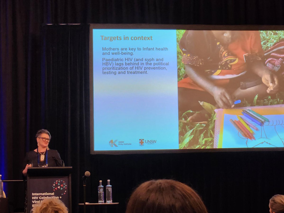 Angela Kelly-Hanku - '<50% of pregnant women in PNG access antenatal care. Need to focus on primary prevention for HIV, on improving access to contraception and on the role of men in access to ANC. Triple Elimination is entirely dependant on attendance of pregnant women at ANC.'