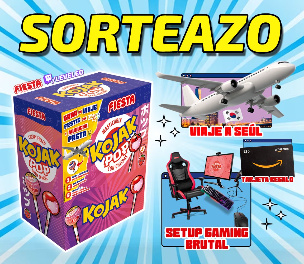 _LeveLEO's tweet photo. 🎁 SORTEAZO KOJAK PREMIOS LOCOS 🎁 Gana una lote con 100 unidades que pueden contener códigos regalo en los envoltorios 🤩 

💖 Seguir a @FIESTA_es y @_LeveLEO
🔄 RT y menciona a tu compi de viaje

🍀 FINALIZA EL 29 DE JULIO🍀 https://t.co/Jusu5T0hdR