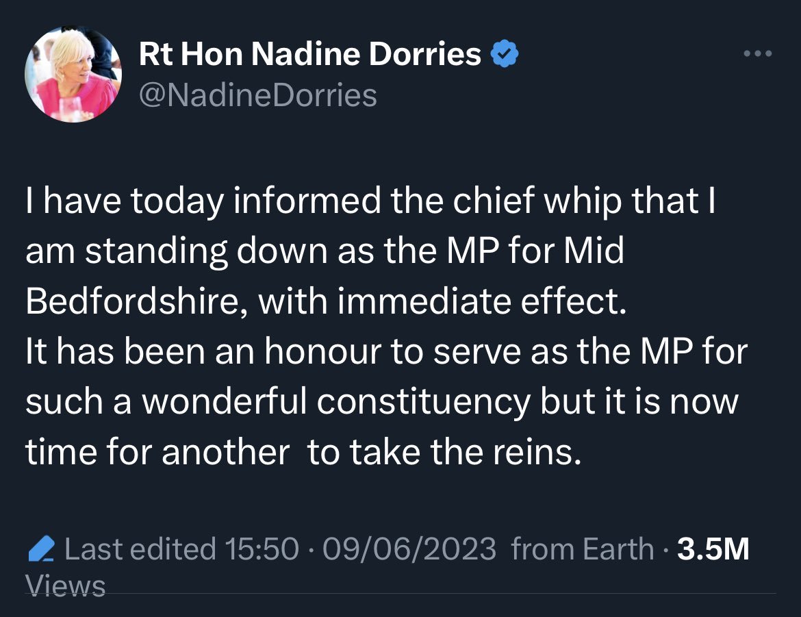 Nadine Dorris and her two daughters, all being paid from the public purse while she does zero work and no longer even attends Parliment.