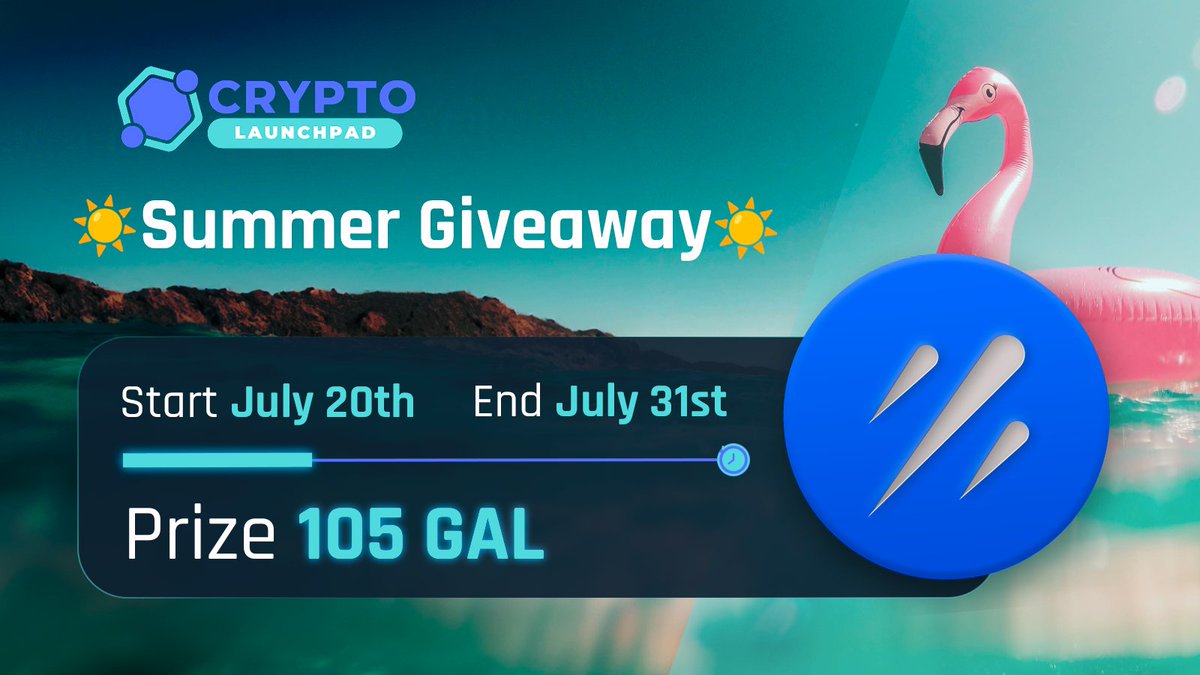 CryptoHub_Tools's tweet photo. 🌞🎉Summer Giveaway Alert! 🎉🌞
Get ready for some sizzling fun in the sun! ☀️

🏖️ We're hosting an EPIC Summer Giveaway on @Galxe! 🎁🏆
https://t.co/JZEE0XiL0V

Don't miss out on this opportunity to become a lucky winner!!🌊 
#CryptoHub #Launchpad #Blockchain #SummerGiveaway