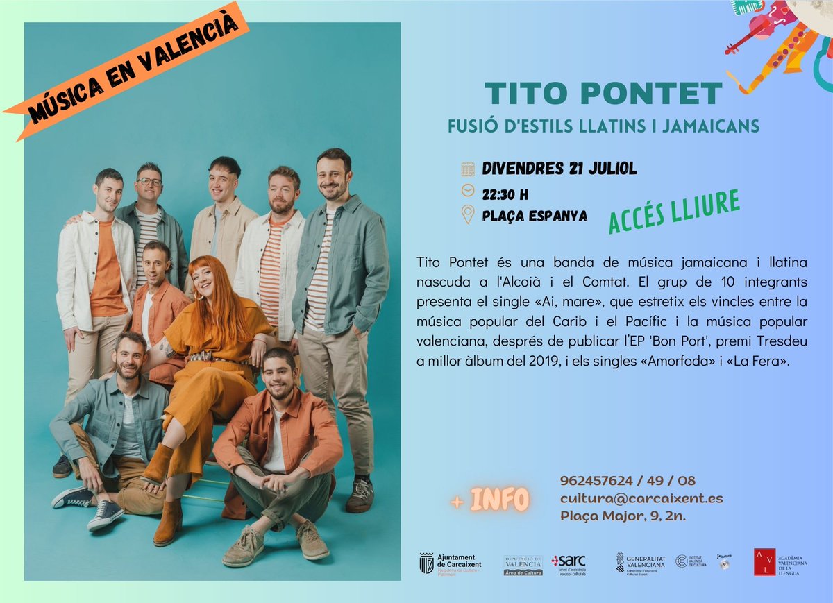 musicaNvalencia's tweet photo. [Agenda #músicaenvalencià]
Hui divendres 21 de juliol:
· @el_Diluvi  @Mugroman  @pellikana @KAkontaminacio  Tinc Ladilles i @macondopv al Campello
· @titopontet a Carcaixent
· @AndreuValor  a Muro
· #Lespurna al Fnac – València
+Info +agenda +concerts a: https://t.co/euT23uqTdr https://t.co/f5J1jVgYdq