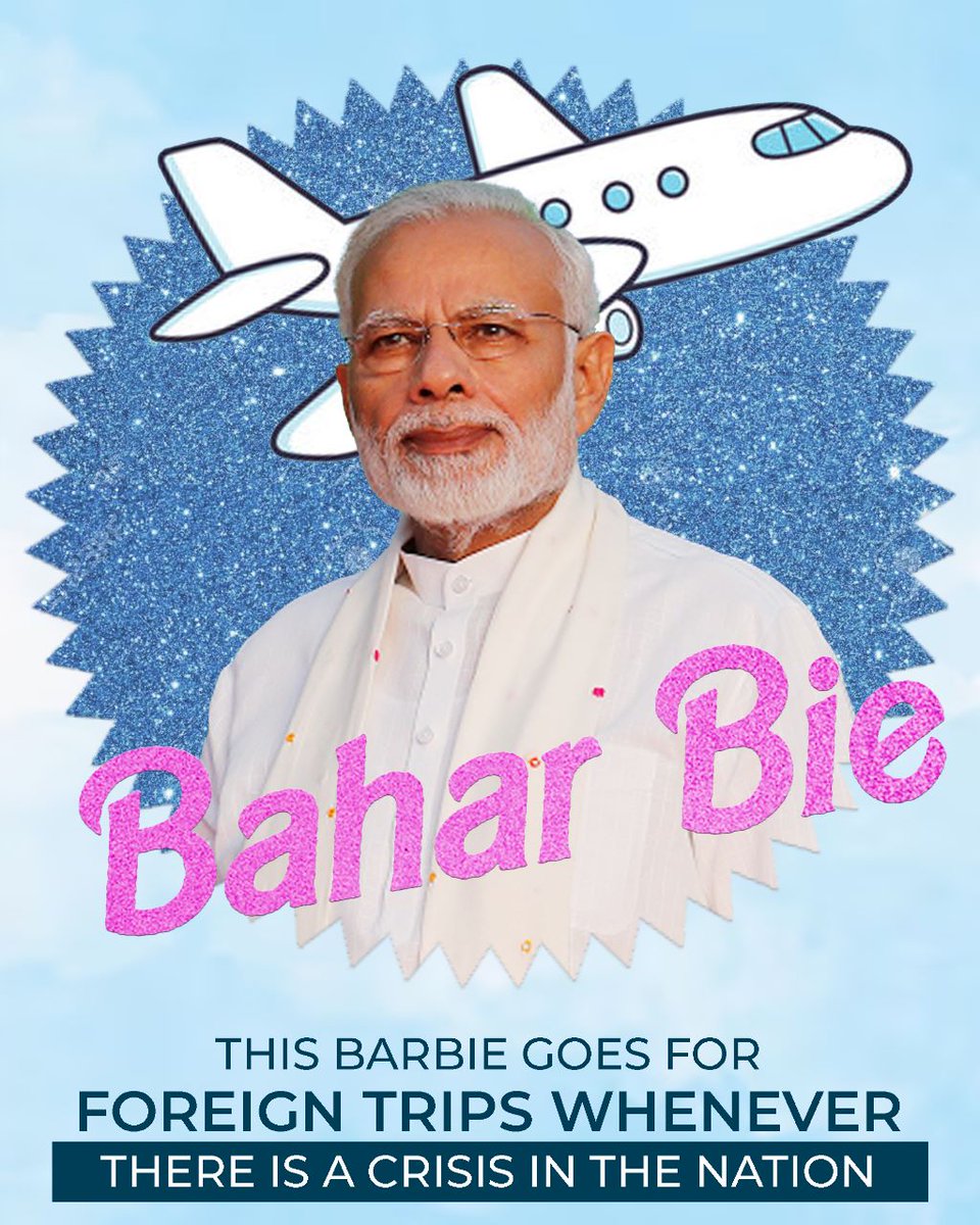 AamAadmiParty's tweet photo. India's own BaharBie  ✈️ https://t.co/qbYwTSoJgZ