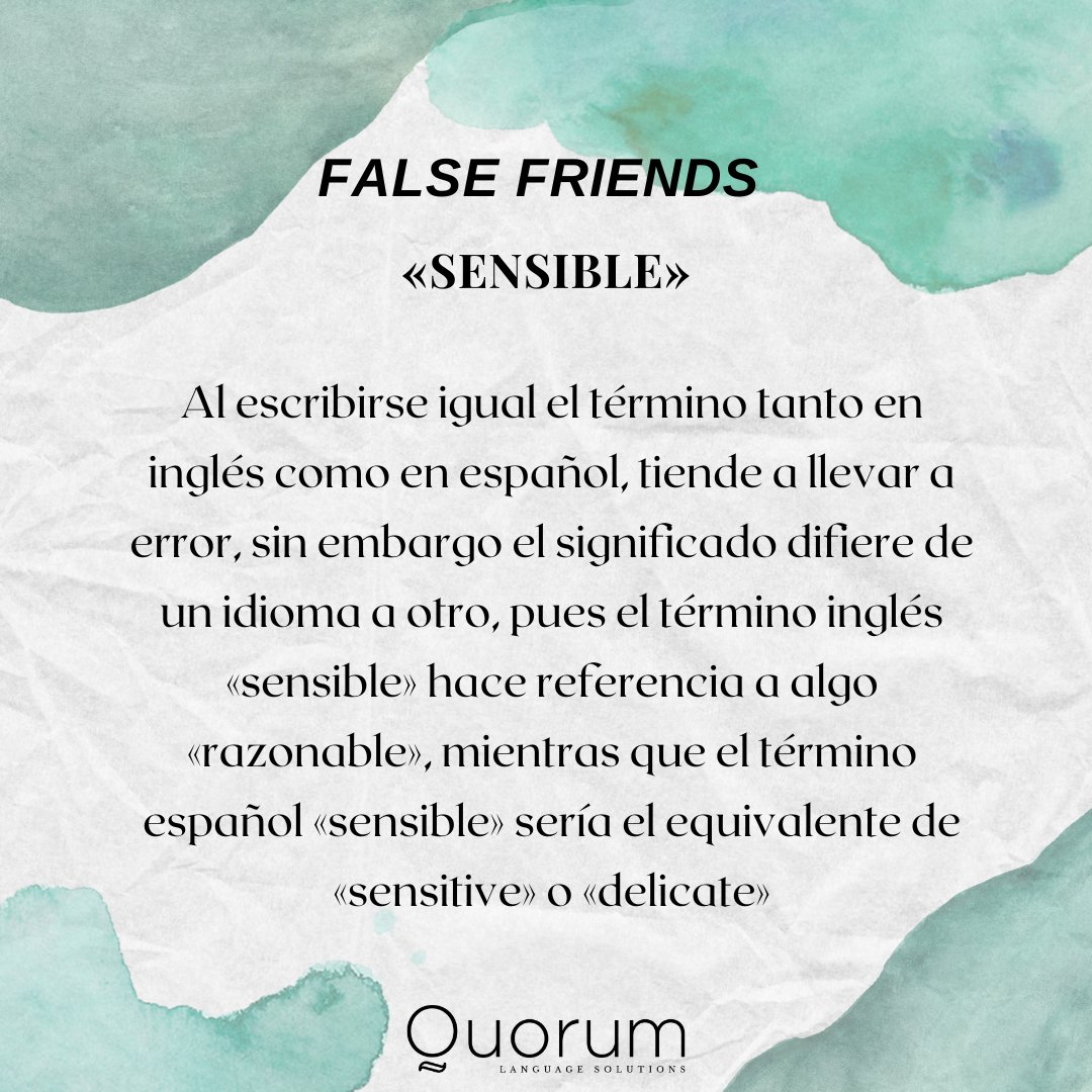 quorumlanguage's tweet image. ¡Feliz viernes! #siempreaprendiendo #falsefriends