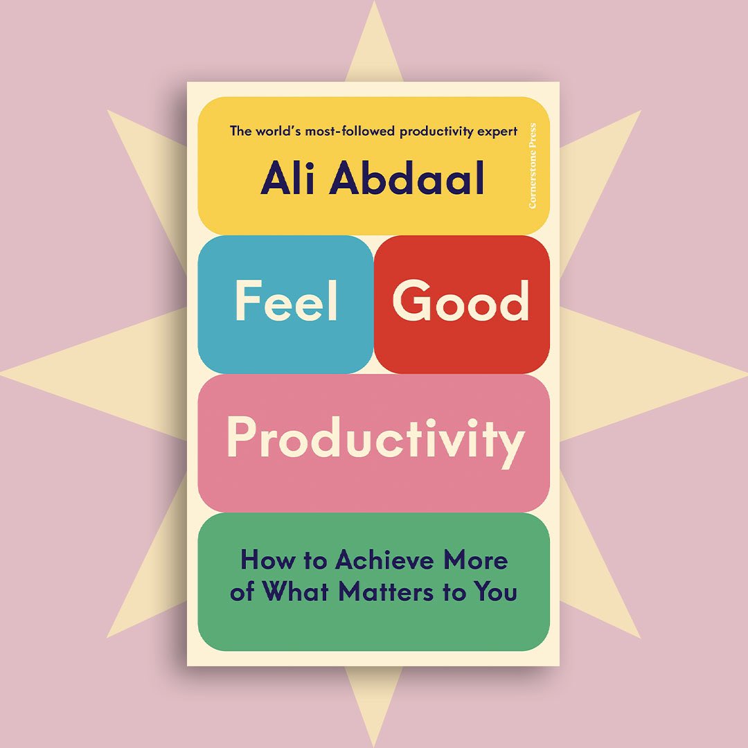 Cornerstone Press (@cstone_press) on Twitter photo The secret to productivity isn’t discipline, it’s joy. #FeelGoodProductivity from the world’s most followed productivity expert <a href="/AliAbdaal/">Ali Abdaal</a> is coming this December and available to pre-order now. Find out more: feelgoodproductivity.com The secret to productivity isn’t discipline, it’s joy. #FeelGoodProductivity from the world’s most followed productivity expert <a href="/AliAbdaal/">Ali Abdaal</a> is coming this December and available to pre-order now. Find out more: feelgoodproductivity.com